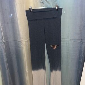 Gray and Black Ombre Leggings with Angel Heart Patch - BOYS LIE